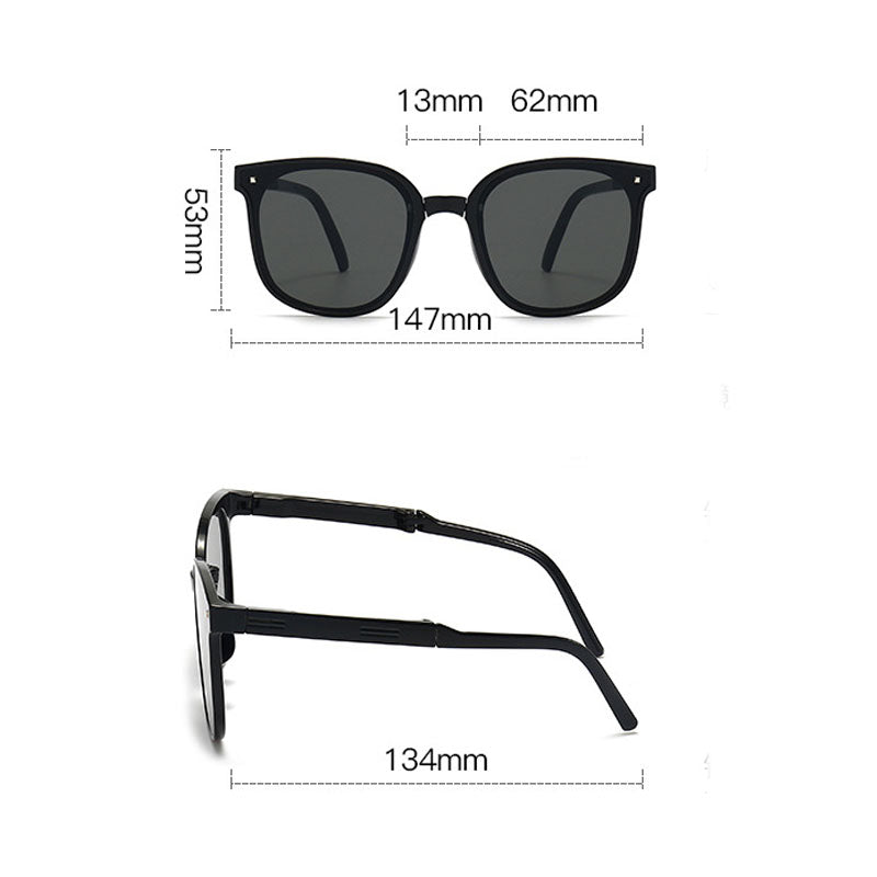 Folding Sunglasses Summer Beach Fashion Sun Protection Glasses