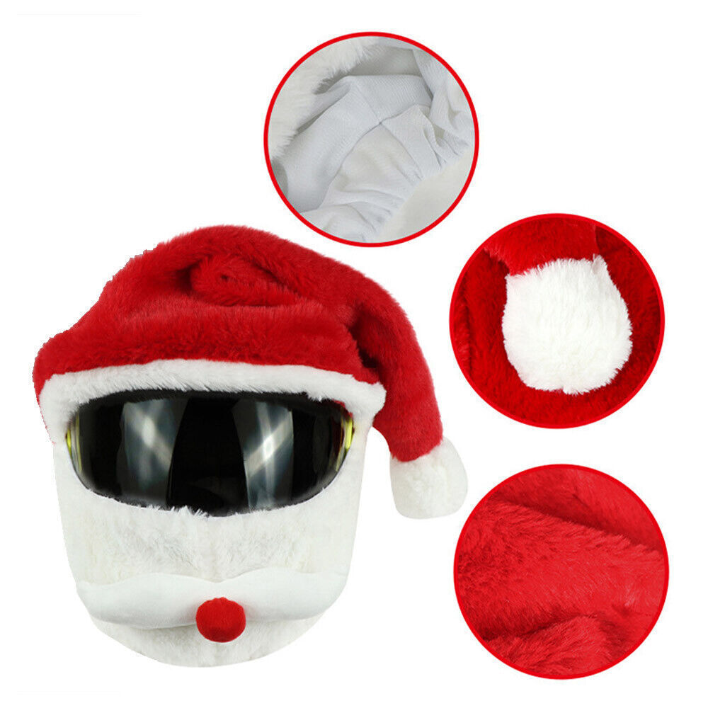 Christmas Motorcycle Helmet Cover Santa Claus DIY Motorbike Helmet Funny Decor